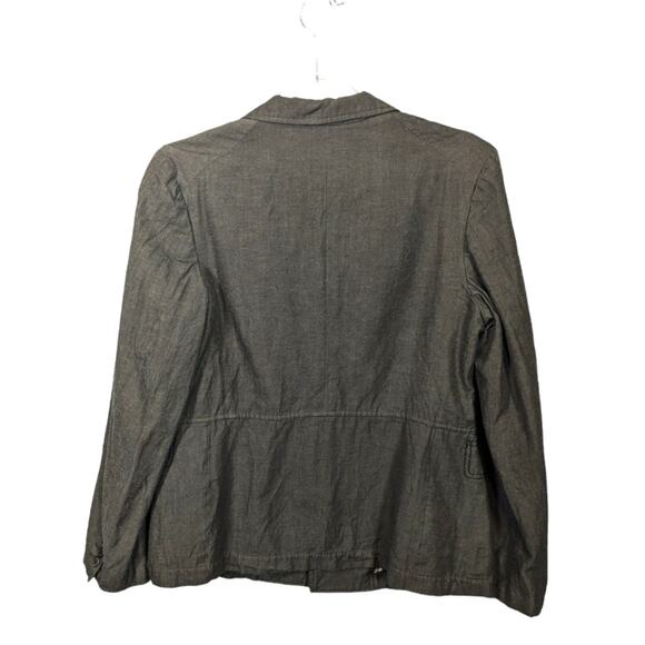 Comme des Garçons Blazer Wool Linen Army Green Faux Pocket Stitch Sz M NWT - Picture 3 of 12